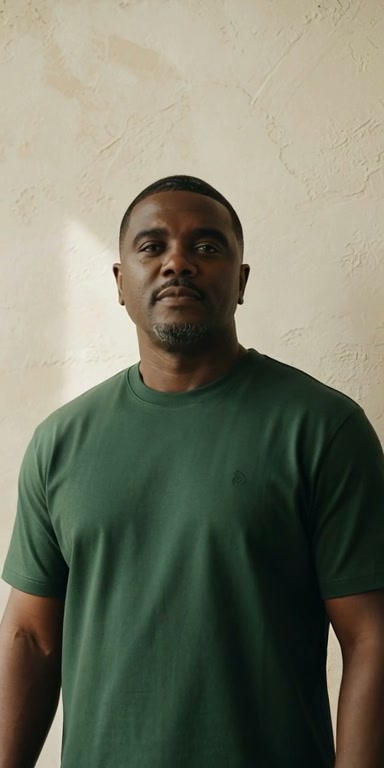 The founder of The Last Great Migration in the green LGM tee
